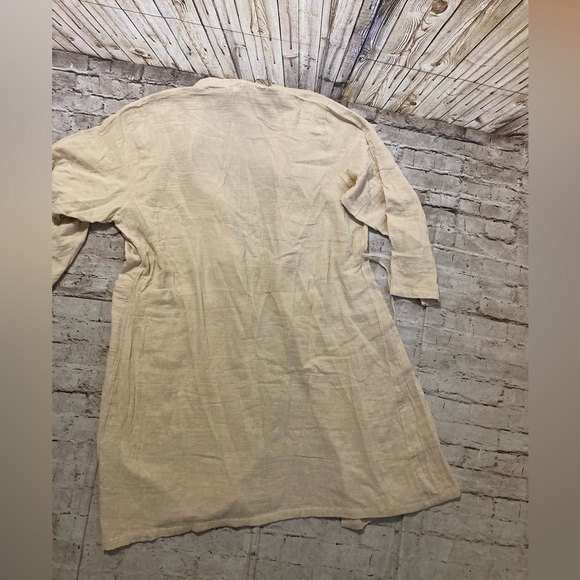 NWT BETUSLINE beige Crossover cotton blend woman’s robe size 2 XL - Picture 13 of 13